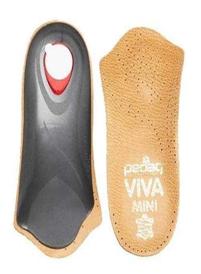 Pedag Viva Mini Orthotic with Semi-Rigid Arch Support, Metatarsal & Heel Pad, Leather, Tan, US W6/EU36 - Image 1
